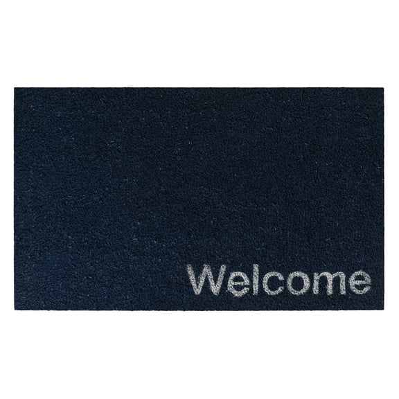 Collins Blue Pastel Welcome Doormat, 24" x 36"