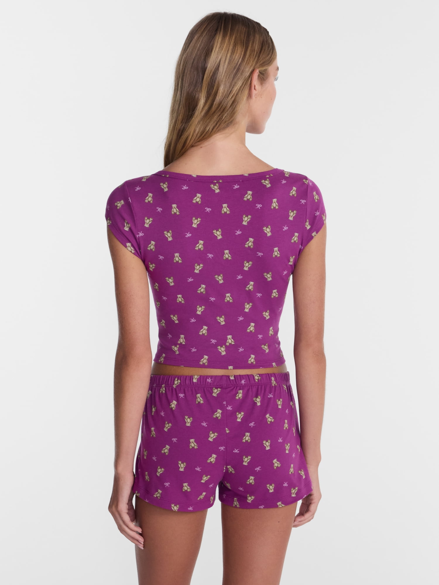 No Boundaries Cloud Core Scoop Neck Sleep Tee, Women's XXS-3X