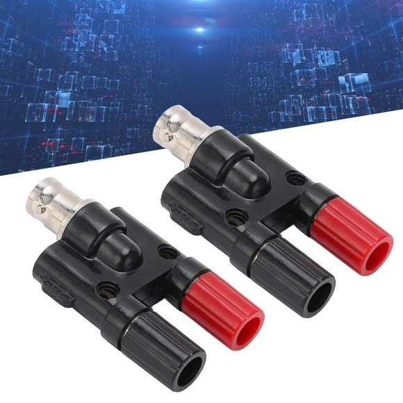 Fugacal BNC Female To Dual Banana Plug,BNC To Banana Binding Post,2pcs BNC Female To 4mm Dual Banana Socket Binding Post RF Coaxial Splitter Adapter Connector