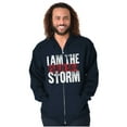 thumbnail image 5 of I Am the Storm Psalm 56 Scripture Zip Up Hoodie Men's Women's Brisco Brands S, 5 of 6
