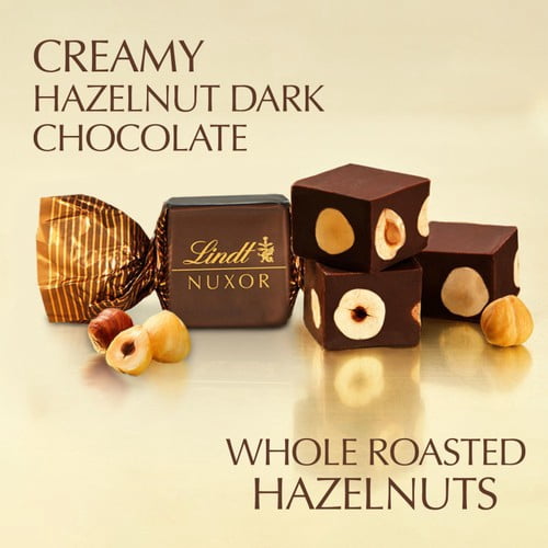 Lindt NUXOR Dark Gianduja Chocolate with Hazelnuts 150g, British Import (Pack of 3)