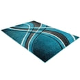 thumbnail image 3 of Allstar Modern Accent Rug with Curved Line design Deep Sky Blue 5' x 8' 5' x 8', 3 of 10