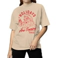 thumbnail image 2 of Officially Licensed Coca Cola Holidays Are Coming Santa Graphic Women's T-shirt, 2 of 3