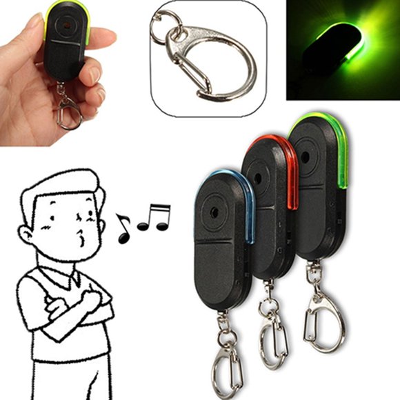 MesaSe Key Finder Wireless Anti-lost Compact Voice Control LED Smart Locator for Wallet Car