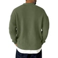 thumbnail image 2 of Men's Crew Neck Ribbed Knit Sweater Long Sleeve Casual Pullover Solid Color Top, 2 of 4