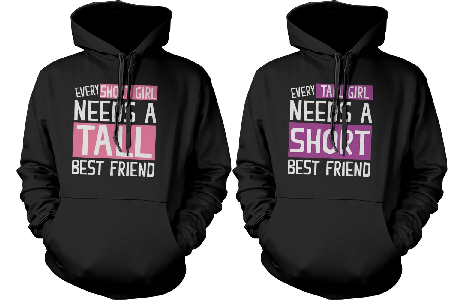 Hoodies Best Friends Funny Cartoon Print Sweatshirt Drawstring Couple 2020 Spring New Ladies Clothes Casual Pullover