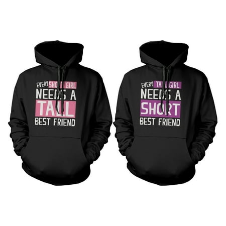 BFF Accessories BFF Pullover Hoodies for Tall and Short Best (Best Friend Sweatshirts For 3)