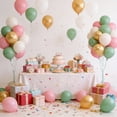 thumbnail image 5 of 60 Packs 12 Inch Olive Green Pink Balloon with Sand White Metallic Gold Balloons for Birthday Party Decorations, 5 of 6