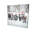thumbnail image 1 of Curious christmas cows - 36"x36" canvas - Print on demand, 1 of 5