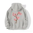 thumbnail image 2 of WZXFASHION Women's Back Floral Print With Drawstring Hooded Pocket Sweater Sale Clearance 2025 cropped pullover sweater, 2 of 4