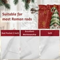thumbnail image 7 of Valances for Windows Watercolor Winter Gnomes Rod Pocket Short Curtain for bathroom living room bedroom Snowflake on Red Background 1 Panel 54x18in, 7 of 7