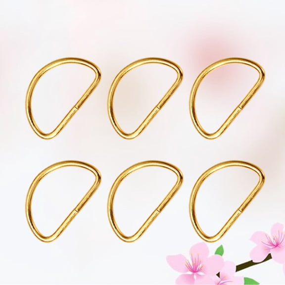 HONITANO 20PCS Golden D Rings for Luggage Clothes Backpack Belt Metal Bag Fasteners for Bag Making