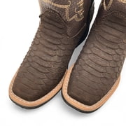 The Western Shops Kids Python Print Leather Cowboy Boot