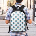thumbnail image 5 of Salouo Turtle Print Travel Laptop Backpack,17Inch Casual Bag with Side Pockets for Men & Women Stylish Daypack for Weekender/Business/Hiking-One Size, 5 of 6