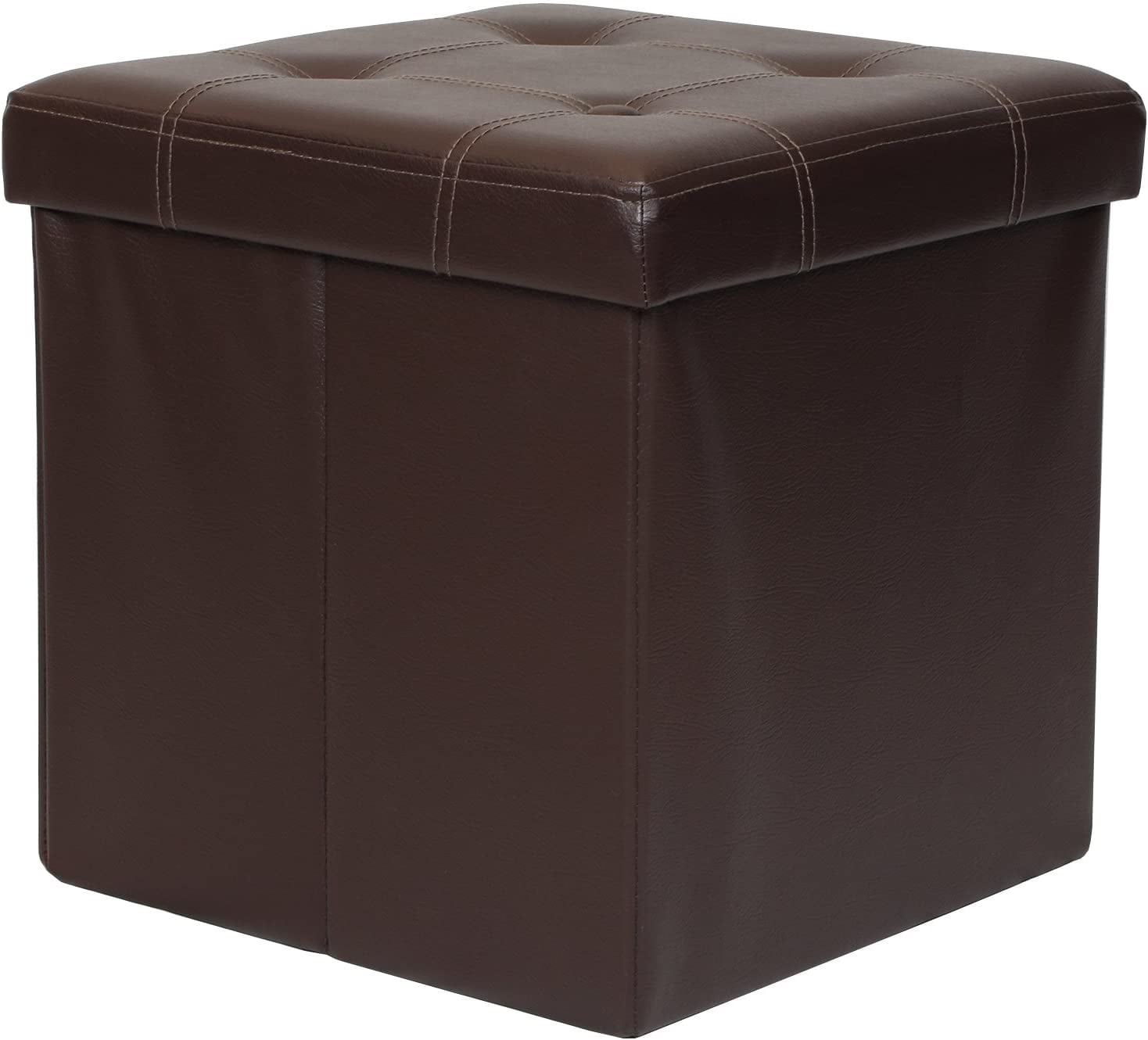 Ottoman Box Jumbo Cord and F Leather ideal Storage,Seating Solution Chrome Feet 