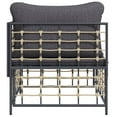 thumbnail image 3 of vidaXL Garden Corner Sofa with Dark Grey Cushions Poly Rattan, 3 of 5