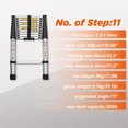 thumbnail image 3 of Telescoping Ladder 10.5FT Aluminum Alloy Extension Ladder Heavy Duty 300 lbs Load Compact Multi-Purpose, 3 of 6