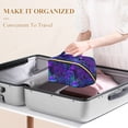 thumbnail image 3 of FORMRS Makeup Bag Travel Cosmetic Organizer for Women Fold Flat Zipper Pouch with Handle, Dark Mushrooms Pattern, 3 of 8