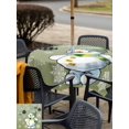 thumbnail image 4 of Outdoor Tablecloth with Umbrella Hole and Zipper, Snowman Square Table Cloth 54x54 Inch Waterproof Tablecloth, Christmas Green Balls Snowflakes Farmhouse Plaid Picnic Table Cover for Patio Camping, 4 of 7