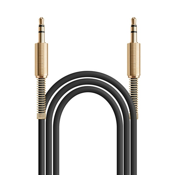 2-Pack JacobsParts 3ft Aux Cable 3.5mm 1/8" Male to Male Stereo Auxiliary Audio Cord  (Black)