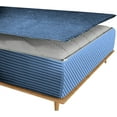 thumbnail image 5 of DNG Creations 5 Piece Zipper Sheet Set - Include (1 Elastic Fitted Sheet, 1 Base Sheet has Zipper, 1 Flat Sheet And 2 Pillowcase) 18 Inch Deep Pocket ( Stripe Medium-Blue - Olympic Queen ), 5 of 7