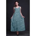 thumbnail image 3 of Bimba Rayon Bird Womenâ€™s Adjustable Spaghetti Strap Long Maxi Print Dress Bohemian-Large, 3 of 4