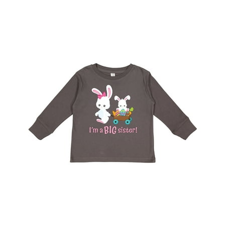 

Inktastic I m a Big Sister! Gift Toddler Toddler Girl Long Sleeve T-Shirt