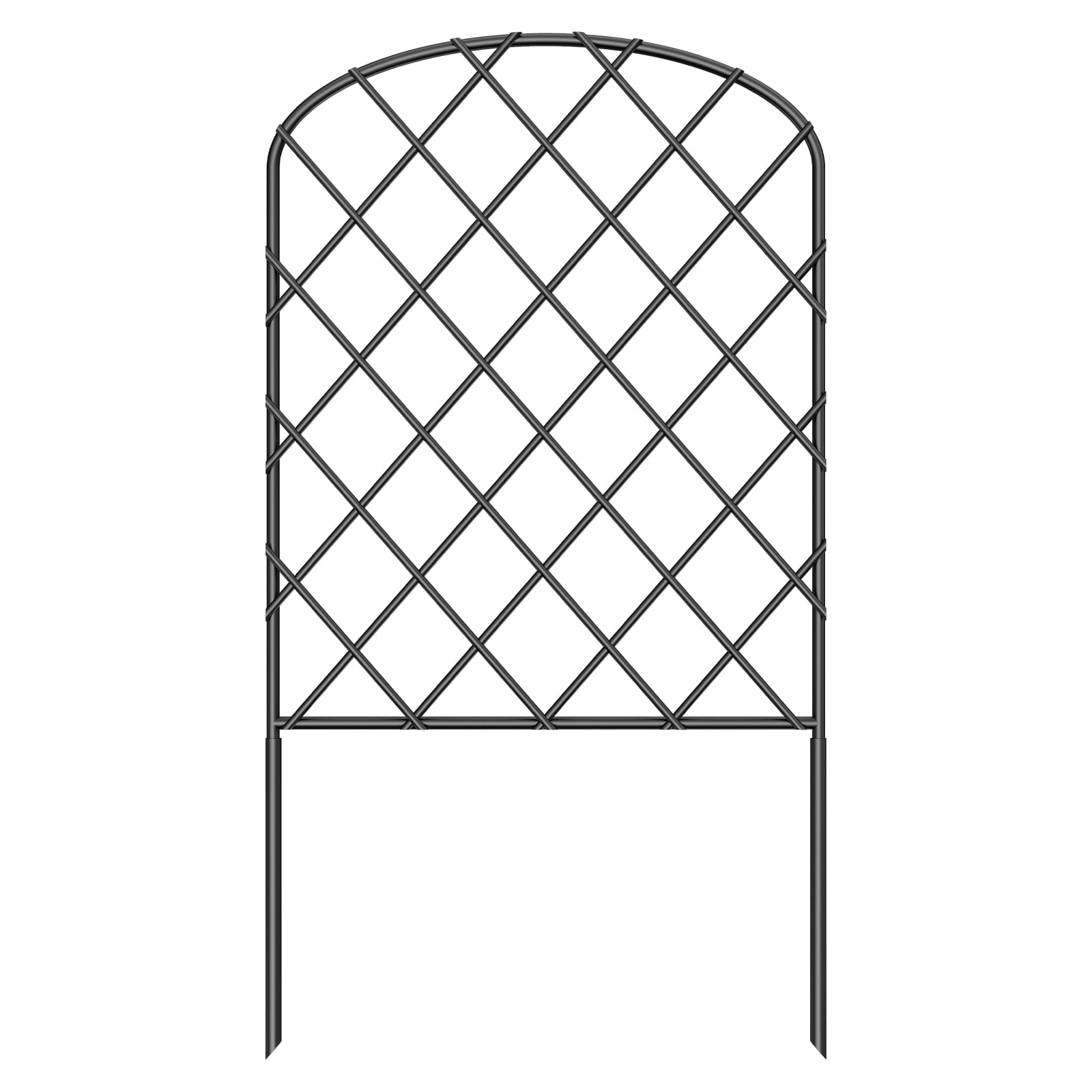 24" (H) x 10FT (L) Metal Decorative Garden Fence Outdoor Patio Barrier Diamond Lattice