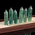 thumbnail image 2 of Columna de cristal de fluorita verde natural, piedra de cristal de una sola punta, seis bordes, fluorita colorida, adornos de escritorio para el hogar, 2 of 5