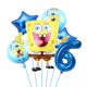 thumbnail image 3 of Juego de 6 globos de Bob Esponja y Patricio Estrella para fiesta de cumpleaños, globos de helio, suministros para fiesta de baby shower para niño y niña, 3 of 5