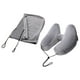 thumbnail image 5 of Almohada inflable para el cuello de viaje para coche o avión con bolsa de transporte desmontable. Gris, 5 of 9