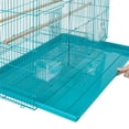 thumbnail image 3 of Topeakmart 30.5''L x 18.5''W x 18''H Rectangle Breeding Flight Cage with Slide-Out Tray for Parrots Parakeets Conures Birds, Teal Blue, 3 of 13