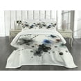 thumbnail image 4 of Ambesonne Floral Quilted Bedspread Set 3 Pcs, Simplistic Watercolor Flower, Queen Size, Grey Blue Pale Rust, 4 of 4