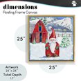 thumbnail image 4 of Stupell Industries Farmhouse Frosty Barn Gnome Gold Floating Frame Canvas Art, 25 x 25, by Paul Brent, 4 of 8