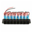 thumbnail image 2 of Panel de interruptor basculante de barco marino de 8 bandas RV impermeable de 12 V/24 V, 2 of 8
