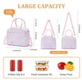 thumbnail image 3 of MEXS Lunch Bag for Women Reusable Lunch Box Quilted Puffer Large Capacity Insulated Cooler Tote Bags Work Travel Picnic, 3 of 7