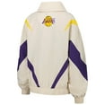 thumbnail image 3 of Women's Terez White Los Angeles Lakers Retro Ripstop Chevron Quarter-Zip Jacket, 3 of 3