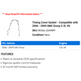 thumbnail image 2 of Timing Cover Gasket - Compatible with 2006 - 2009 GMC Envoy 5.3L V8 2007 2008, 2 of 2