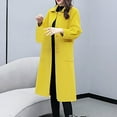 thumbnail image 4 of RYDCOT Winter Coats for Women Woolen Single-Breasted Long Peacoat Jacket Casual Trench Coats for Women with Pockets Elegant Outerwear Overcoat on Clearance, 4 of 5
