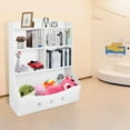thumbnail image 5 of 4-Tier Home Organization Toy Bookcase Kids Toy Storage Box Organizer White, 5 of 13
