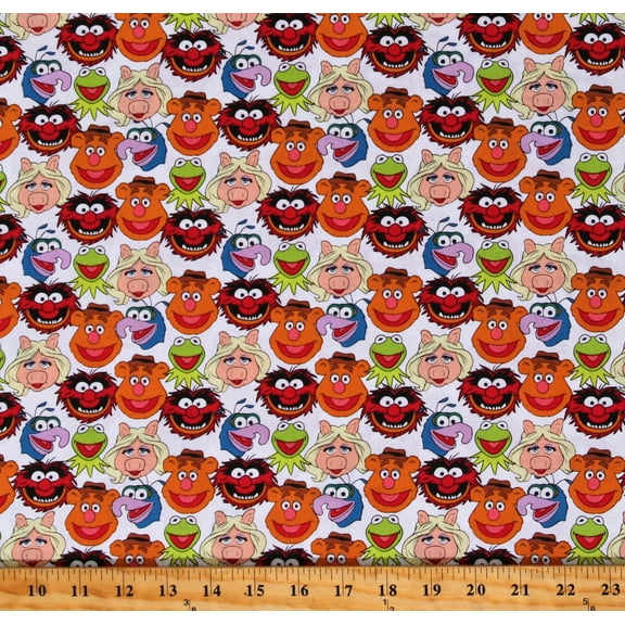 The Muppets Cast 100% Cotton Fabric by the half yard