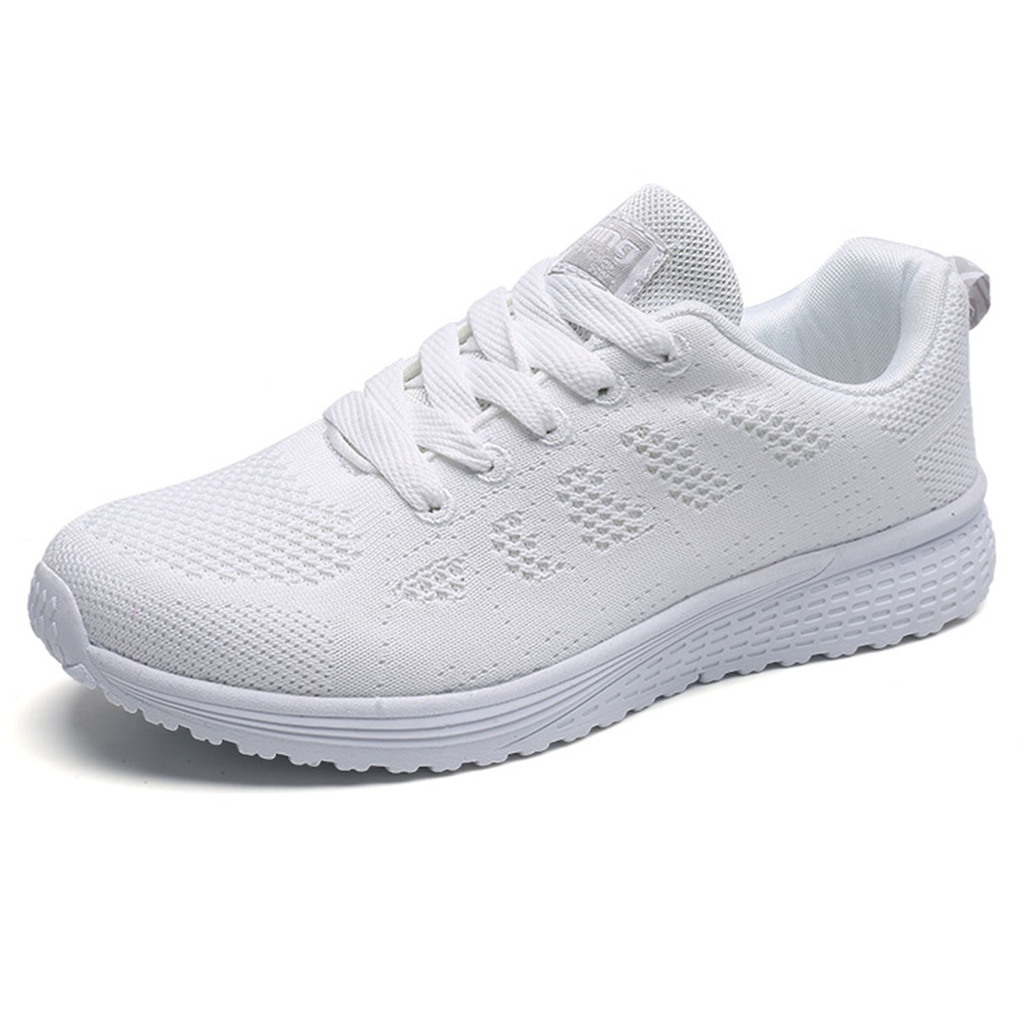 WONESION Womens Walking Shoes Mesh Athletic Running White Shoes Size 9.