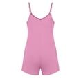 thumbnail image 5 of Hurxie Womens Rompers Jumpsuits Summer Vacation Beach Outfits Shorts Overalls Jumpers Casual Soft Cruise Cute Clothes Pink,XL, 5 of 8