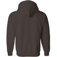 thumbnail image 2 of Joe's USA Full Zipper Hoodies - Hooded Sweatshirts Size S, Dark Chocolate, 2 of 2