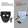 thumbnail image 5 of Halloween LED Mask Purge Masks with Lighten EL Wires Scary Light Up Cosplay Costume Mask Battery-operated Glowing Creepy Mask Black with Blue Wrie, 5 of 8