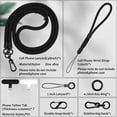 thumbnail image 2 of Phone Lanyard Phone Strap Wrist Lanyard Universal Adjustable Detachable Nylon Crossbody Cell Phone Lanyard Neck Strap with Hook Wrist Strap with 2 Phone Patch for All Smartphones, 2 of 7