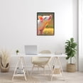 thumbnail image 2 of Happy Pink Pig Sunny Farm Animals & Insects Painting Black Framed Art Print Wall Art, 2 of 7