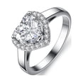 thumbnail image 3 of Xihbxyly Joyería de Compromiso de Princesa con Forma de Corazón, Diamante y Circonita, Ideal Como Regalo de Boda., 3 of 7
