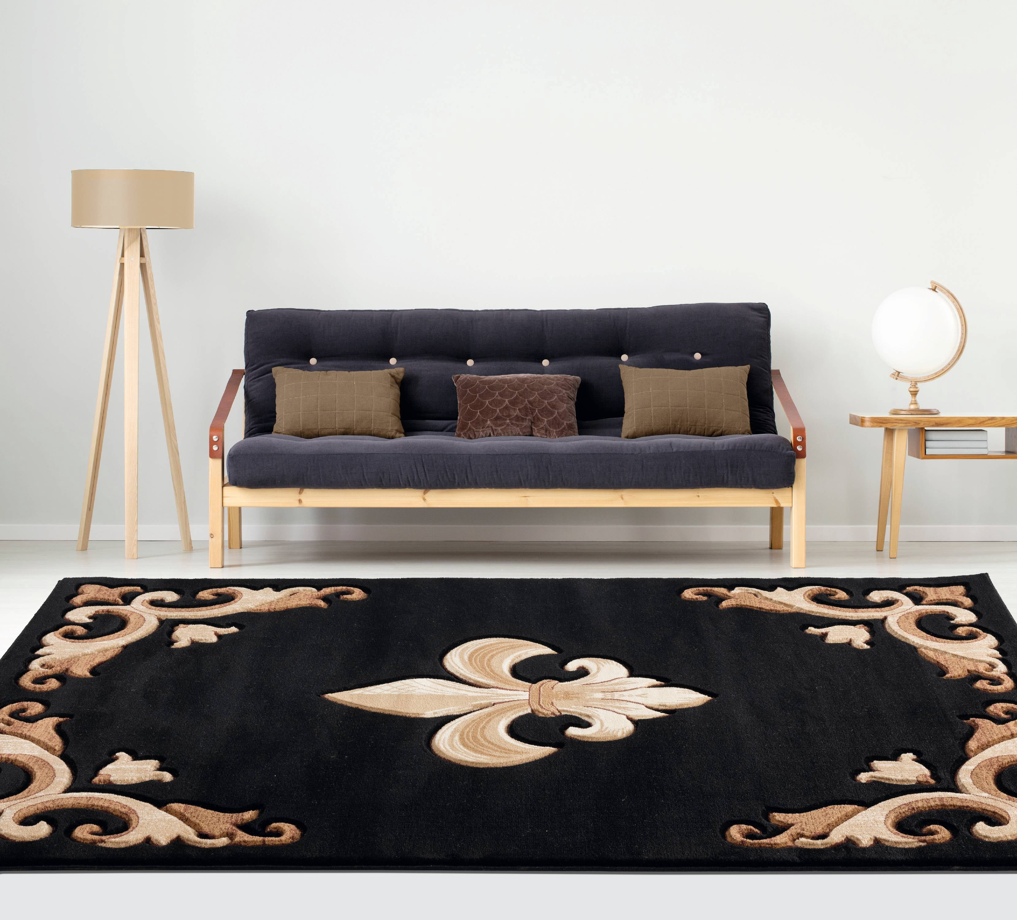 United Weavers Drachma Diana Traditional Medallion Accent Rug, Black, 2'7" x 4'2"