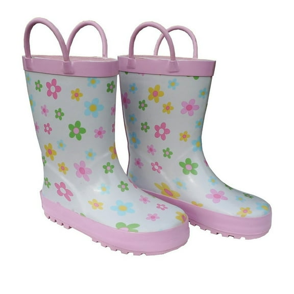 Pastel Posies Toddler Girls Rain Boots 5